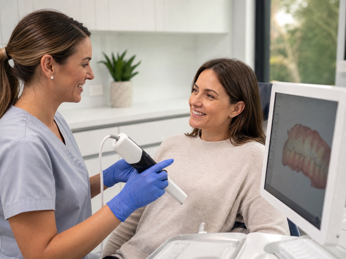 Digital dental scan consultation at Clinic Dentaland in Durrës